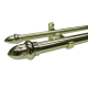 CURTAIN ROD SET 9 PIECE BRASS/GOLD