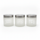CANISTER SET WITH LID FROSTED