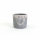 CERAMIC HEART POT PLANTER DARK GREY