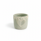 CERAMIC HEART POT PLANTER SAGE