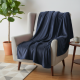 FLANNEL FLEECE THROW NAVY