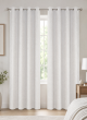JACQUARD EYELET CURTAIN ABSTRACT MARBLE WHITE