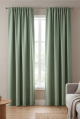 SOL TEXTURED TAPED CURTAIN SAGE