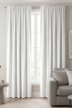 VELVET TAPED CURTAIN WHITE